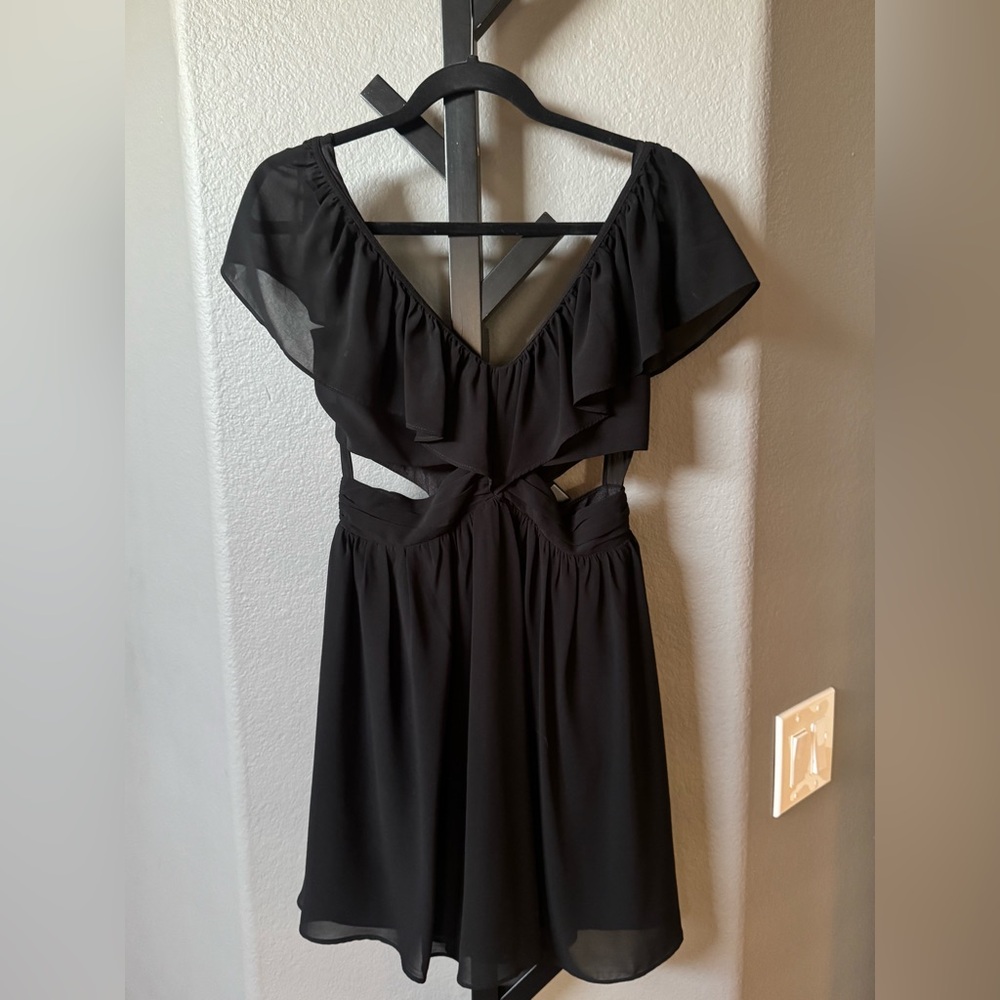5/48 SAKS Fifth Ave Black Cut-out Minidress